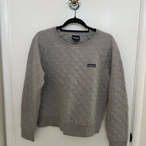 Patagonia Women's Quilted Crew Neck Sweater - Gray LIKE NEW